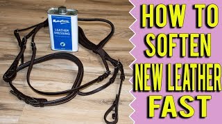 How To Turn Stiff Leather Tack Into Buttery Soft Leather [upl. by Wennerholn]