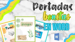 COMO HACER PORTADAS BONITAS EN WORD 1 [upl. by Riccardo]