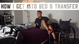 How I Get Into Bed  Quadriplegic Night Routine amp Transfer [upl. by Yelnek]