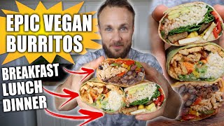 3 HIGH PROTEIN VEGAN BURRITOS  EASY RECIPES 🌱🌯🔥 [upl. by Rizzi903]