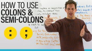 Writing amp Punctuation How to use COLONS amp SEMICOLONS [upl. by Tocci551]