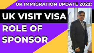 Role Of Sponsor  UK Visit Visa  UK Immigration Updates [upl. by Christiano]