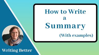 How to Summarize with examples [upl. by Ecirtak]