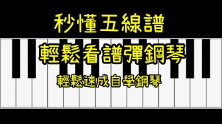 秒懂五線譜｜從此看譜彈鋼琴｜自學鋼琴 [upl. by Godred]