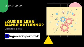 ¿Qué es Lean Manufacturing Explicado en 5 minutos [upl. by Rennold]