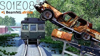 Beamng Drive Movie Epic Chase Leads To Multiple Crashes Sound Effects PART 8  S01E08 [upl. by Luoar]