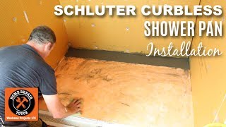 Curbless Shower Pan Installation Schluter Curbless Shower Part 3 [upl. by Holbrook]