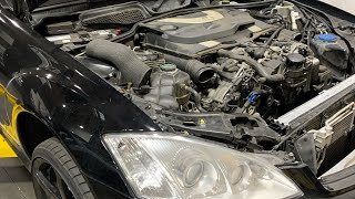 Took Out A Radiator On A Mercedes [upl. by Aihsemak]