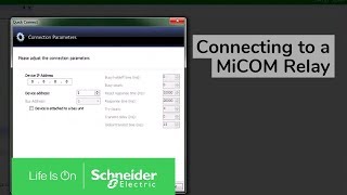 Connecting to a MiCOM Relay Using Easergy Studio  Schneider Electric Support [upl. by Cord137]