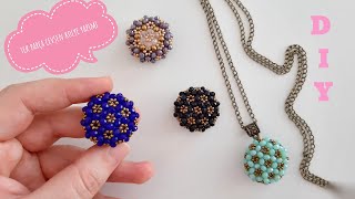 CEVŞEN KOLYE YAPIMI  TEK İĞNE TEK PARÇA  DIY  CRYSTAL NECKLACE [upl. by Cornela]