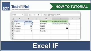 How to use the IF function in Excel [upl. by Fitts566]