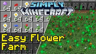 Easy Flower Farm Tutorial  Simply Minecraft Java Edition 117118 [upl. by Togram]