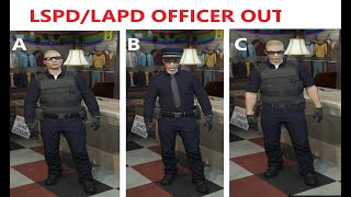 GTA 5 LSPDFR Officers Outfits PS4 LSPDLAPD [upl. by Kyre]