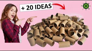 DE 20 MANUALIDADES GENIALES CON ROLLOS DE PAPEL HIGIÉNICO RECICLAJE [upl. by Yllen]