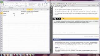 Sampling Distributions Excel [upl. by Kerri924]