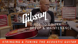 How To Restring and Tune Your Acoustic Guitar [upl. by Sension]