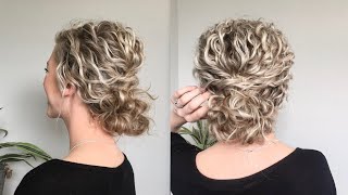 Naturally WavyCurly Hair Updo [upl. by Ahsitauq518]