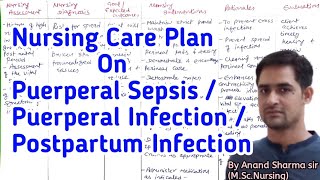 Puerperal SepsisPuerperalPostpartum Infection nursingcareplan anandsnursingfiles [upl. by June]