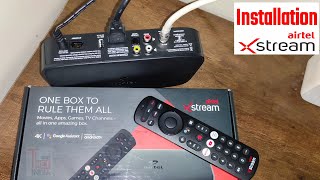 Installation Airtel Xstream  How to Install Airtel Xstream 4k Smart Set Top Box [upl. by Dotti]