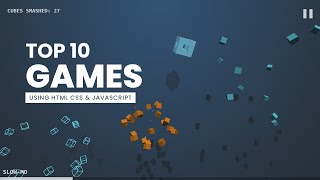 Top 10 Games using Html CSS and Javascript from Codepen [upl. by Ihtac]