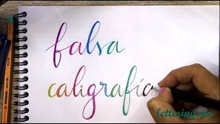 Curso de lettering  Lección 2 Falsa Caligrafía o Hand Lettering ✅ [upl. by Lindsy]