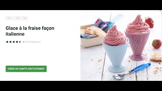 Glace aux fraises en 5 minutes au thermomix TM6 [upl. by Anelim]