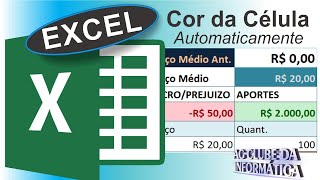 Como Alterar Cor da Célula no Excel Automaticamente [upl. by Norra]