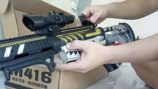 M416 Electric Gel Blaster by Luochen Unboxing Assembly and Test Firing [upl. by Atilahs]