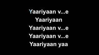 Baarish  Yaariyan  Karaoke [upl. by Adrial]