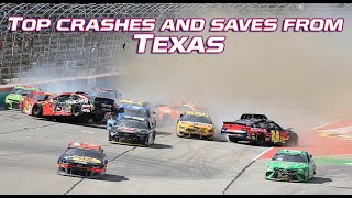 Top crashes and saves from Texas Motor Speedway  NASCAR Cup Series [upl. by Tengler]