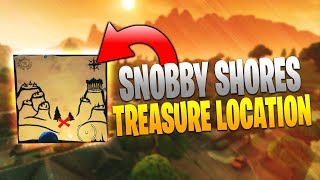 Snobby Shores Treasure Map Location Fortnite Battle Royale Guide [upl. by Lleunamme]