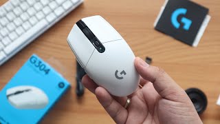 Unboxing Logitech G304 White Lightspeed Wireless Gaming Mouse Unboxing and Making it Lighter [upl. by Elsa]