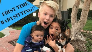 Carson Lueders babysits Ava and Jayden First time EVER babysitting [upl. by Paget]