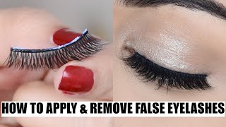 नकली पलकें लगाने और छुटाने का सबसे आसान तरीका How To Apply amp Remove False Eyelashes Hindi [upl. by Anaidiriv]