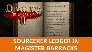 Sourcerers ledger in magister barracks Divinity Original Sin 2 [upl. by Eihtak136]