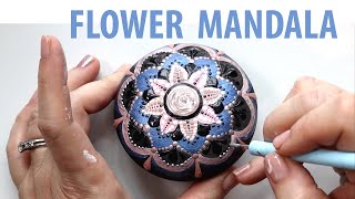 Flower Mandala Dotting Pattern  EASY dotting tutorial [upl. by Alber]