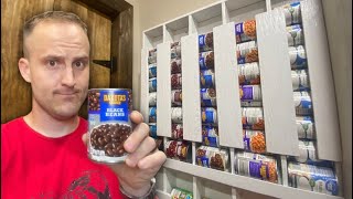 DIY Canned Food Storage Rack Easy [upl. by Arot774]