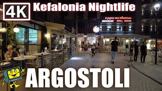 Argostoli  Kefalonia  Greece  Nightlife Walk 4K [upl. by Dearborn]