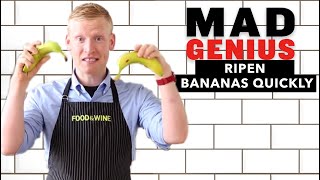 How to Ripen Bananas Quickly  Mad Genius Tips  Food amp Wine [upl. by Sandstrom]