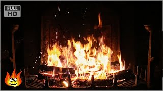 Crackling Fireplace with Thunder Rain and Howling Wind Sounds HD [upl. by Rihsab]