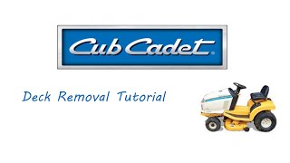 Cub Cadet Deck Removal Tutorial Part 1 [upl. by Bunny433]