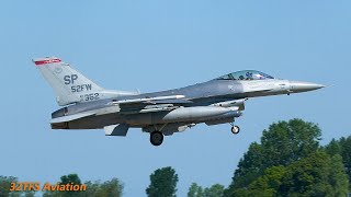 4K USAir Force F16s visits Leeuwarden Air Base [upl. by Moira]