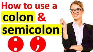 COLON amp SEMICOLON  English Grammar  How to use punctuation correctly [upl. by Tade]