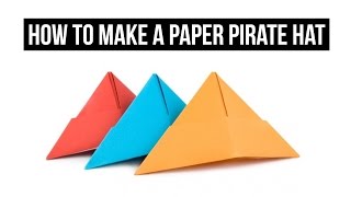 How To Make a Paper Pirate Hat  EASY [upl. by Egnalos752]