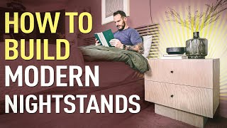 How to Build Modern Nightstands [upl. by Fronnia]