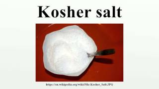 Kosher salt [upl. by Eyar]