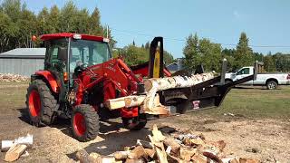 Firewood Processor  Halverson on a Kubota [upl. by Neidhardt]