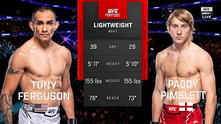 UFC 296 Tony Ferguson vs Paddy Pimblett Full Fight [upl. by Hortensia]