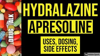 Hydralazine Apresoline  Uses Dosing Side Effects [upl. by Enrichetta567]