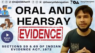 Oral evidence and rule of haearsay with exceptions Sections 3 59 amp 60 Indian Evidence Act [upl. by Karole]